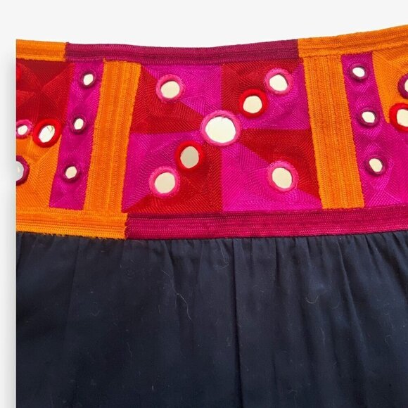 Figue Embroidered Mirrored Paillette Cora‎ Mini Skirt Size 10, NWT - Picture 8 of 13